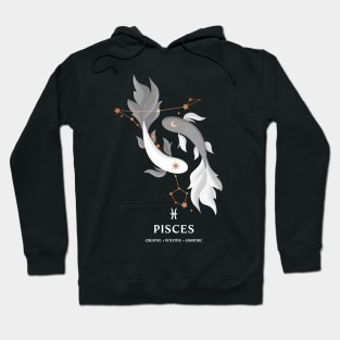 Pisces Constellation Zodiac Series - White Version Hoodie